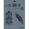 Rich New Seri N-119 Stencil 35x25 cm