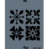 Rich New Seri N-348 Stencil 35x25 cm