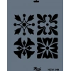 Rich New Seri N-348 Stencil 35x25 cm