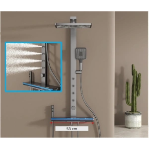 APLUS - HYDROX TERMOSTATİK PİYANO TUŞLU DİJİTAL GÖSTERGELİ DUŞ BATARYA SETİ