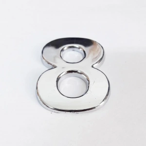 Cemax 8 Rakamı 3,75 cm Krom Yapışkanlı