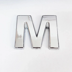 Cemax M Harfi  3,75 cm Krom Yapışkanlı