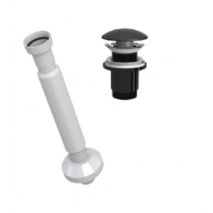 ELİXİR PUP - UP KÖRÜKLÜ SET (MAT SİYAH- SERAMİK BAŞLIK - TAŞMA DELİKSİZ)