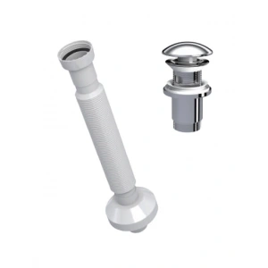 ELİXİR PUP - UP KÖRÜKLÜ SET (PARLAK KROM - SERAMİK BAŞLIK - TAŞMA DELİKLİ)