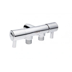 KARE - ÇİFTLİ TAHARET MUSLUGU  1/2 (ZAMAK BAŞLINÇ - PRİNÇ SALMASTRA)