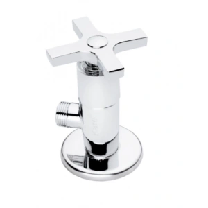 KARE - DEKORATİF ARA MUSLUK 1/2 AÇ-KAPA (ZAMAK BAŞLIK-PRİNÇ SALMASTRA)