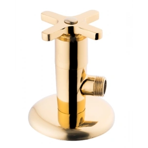 KARE - GOLD DEKORATİF ARA MUSLUK 1/2 (ZAMAK BAŞLIK -PRİNÇ SALMASTRA)