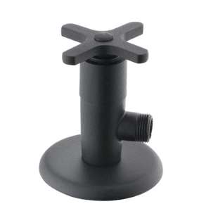 KARE - SİYAH DEKORATİF ARA MUSLUK 1/2 (ZAMAK BAŞLIK -PRİNÇ SALMASTRA)