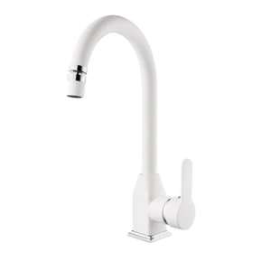 KARE - STİL MİX KUĞU EVYE BATARYASI (BEYAZ - KROM)