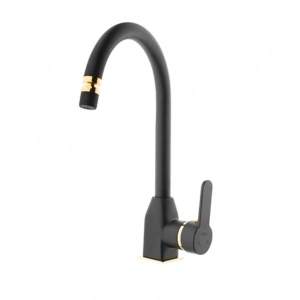 KARE - STİL MİX KUĞU EVYE BATARYASI (SİYAH - ALTIN)