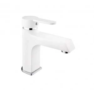 KARE - STİL MİX LAVABO BATARYASI (BEYAZ - KROM)