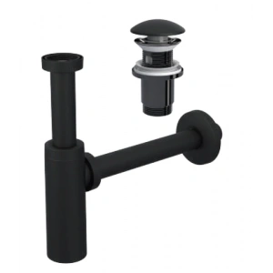 MOON MAT SİYAH SİFON - ELİXİR PUP UPLI - (TAŞMA DELİKLİ) (MAX. 250 mm)