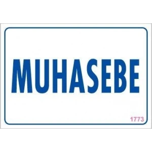 Muhasebe Uyarı Levhası 17,5x25 KOD:1773