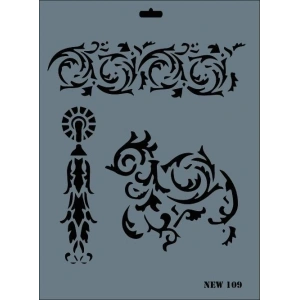 Rich New Seri N-109 Stencil 35x25 cm