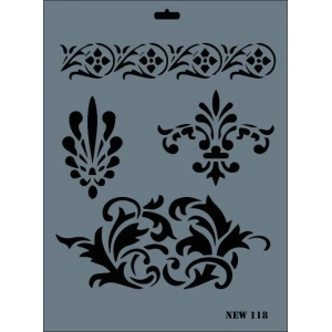 Rich New Seri N-118 Stencil 35x25 cm