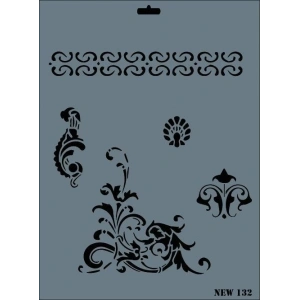 Rich New Seri N-132 Stencil 35x25 cm