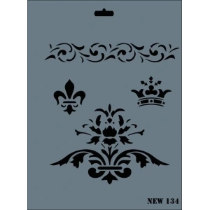 Rich New Seri N-134 Stencil 35x25 cm