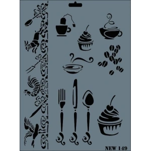 Rich New Seri N-149 Stencil 35x25 cm