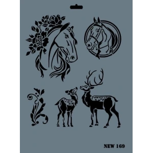 Rich New Seri N-169 Stencil 35x25 cm