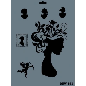 Rich New Seri N-191 Stencil 35x25 cm