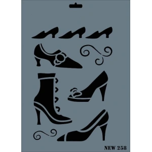 Rich New Seri N-258 Stencil 35x25 cm