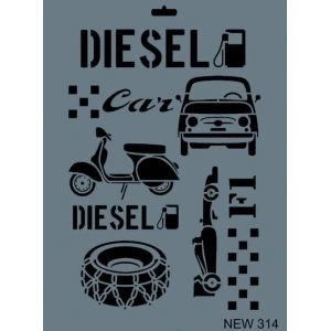 Rich New Seri N-314 Stencil 35x25 cm