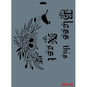 Rich New Seri N-332 Stencil 35x25 cm