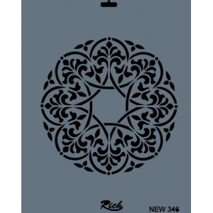 Rich New Seri N-346 Stencil 35x25 cm
