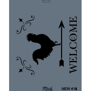 Rich New Seri N-416 Stencil 35x25 cm