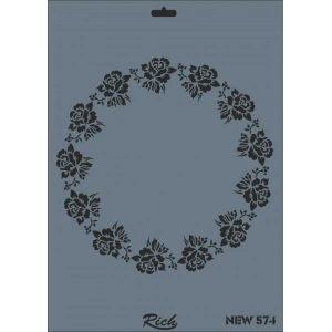 Rich New Seri N-574 Stencil 35x25 cm