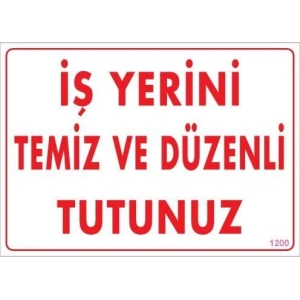 Temizlik Düzen Uyarı Levhası 25x35 KOD:1200