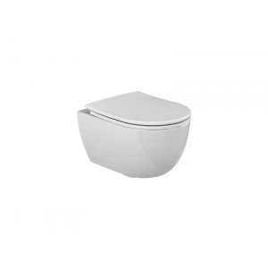 TURKUAZ - BELLA Rimless Asma Klozet 48 cm+ Bella Slim DUROPLAST KAPAK Çek-Çıkar