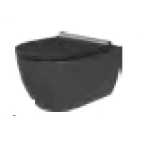 TURKUAZ - City Rimless Asma Klozet+ Bella Slim Pp Çek-Çıkar ( PARLAK SİYAH )