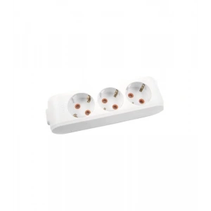 Viko Multi-Led Üçlü Priz Topraklı Çocuk Korumalı Klemensli-Beyaz
