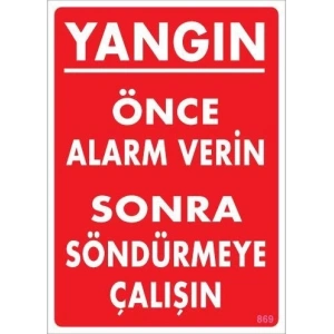 Yangın Nasıl Söndürülür Uyarı Levhası 25x35 KOD:869