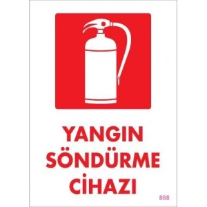 Yangın Söndürme Cihazı Uyarı Levhası 25x35 KOD:868
