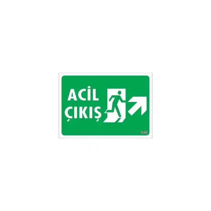 Acil Çıkış Uyarı Levhası 17,5x25 KOD: 946
