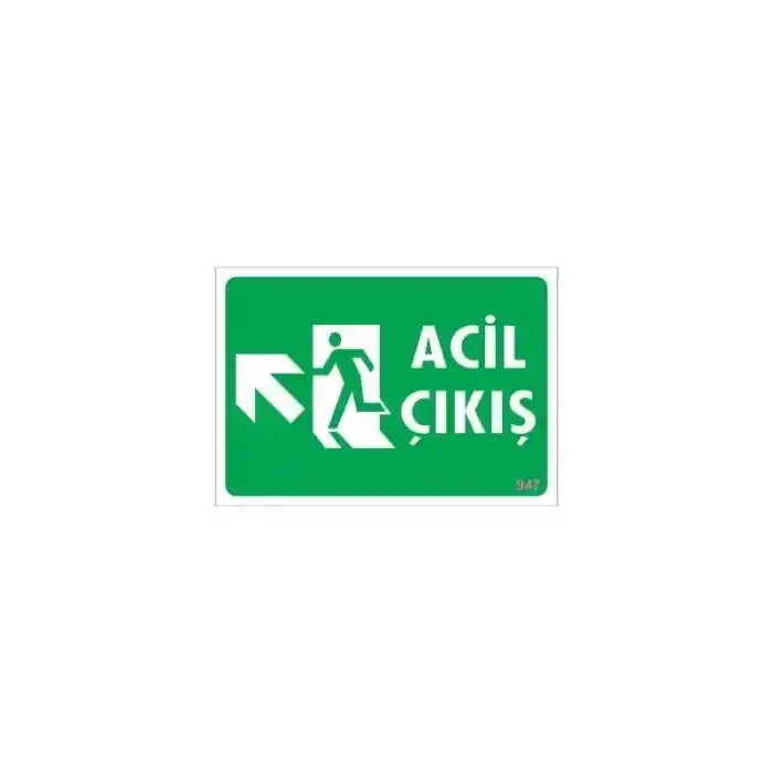 Acil Çıkış Uyarı Levhasi 25x35 KOD: 947