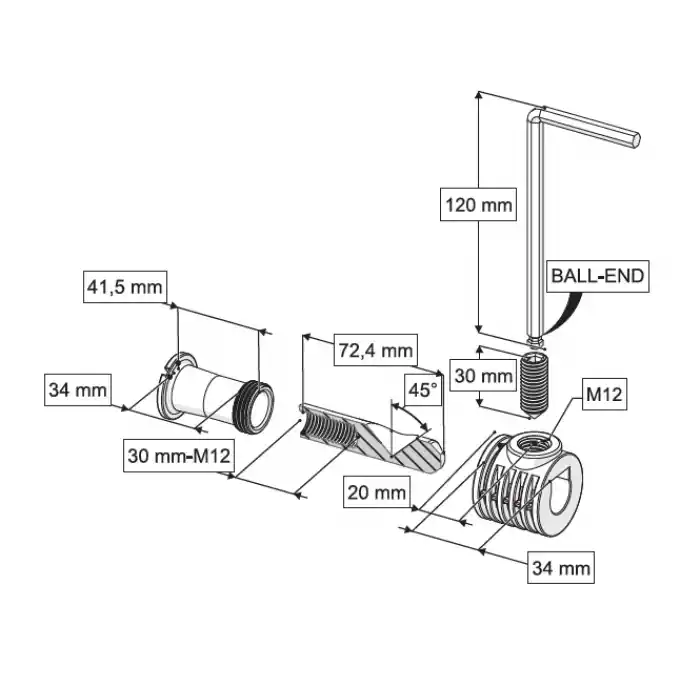 ASMA KLOZET GİZLİ MONTAJ SETİ T1 - ÜSTTEN MONTAJ