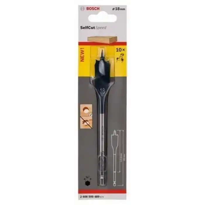 Bosch 18X152 Altıgen Yassı Ahşap Maktap Ucu