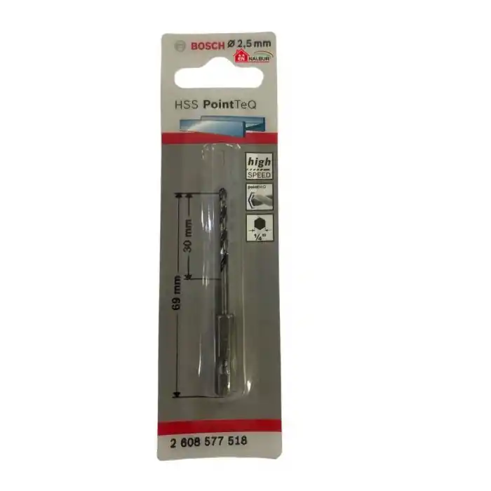 Bosch Pointteq Altıgen Şaftlı Hss Matkap Ucu 2,5 mm