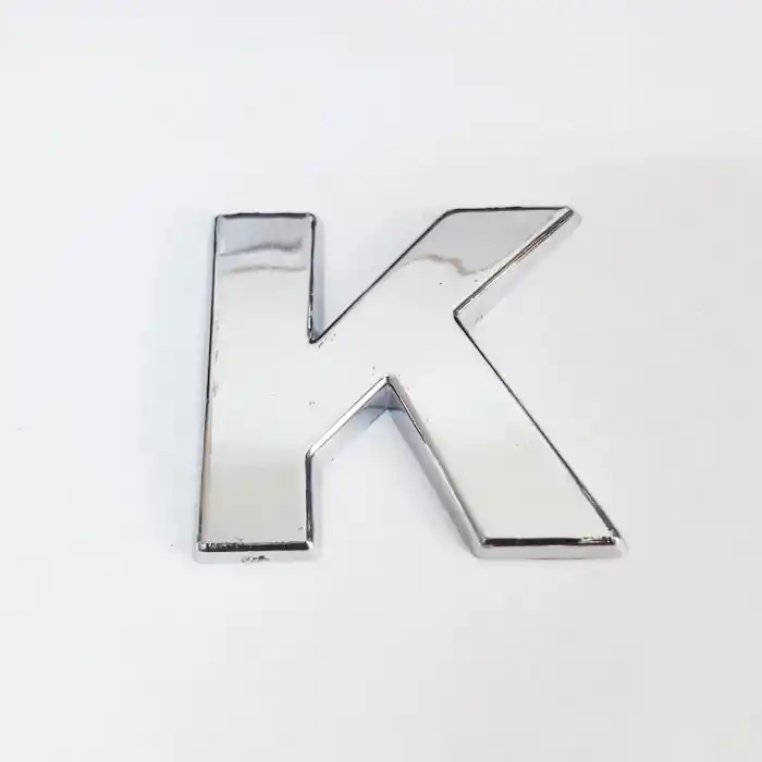 Cemax K Harfi  3,75 cm Krom Yapışkanlı