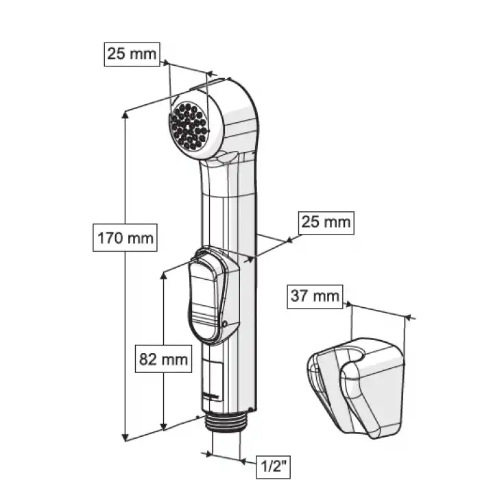 CONSOLATUS PASLANMAZ ÇELİK HORTUMLU TAHARETMATİK (KROM)