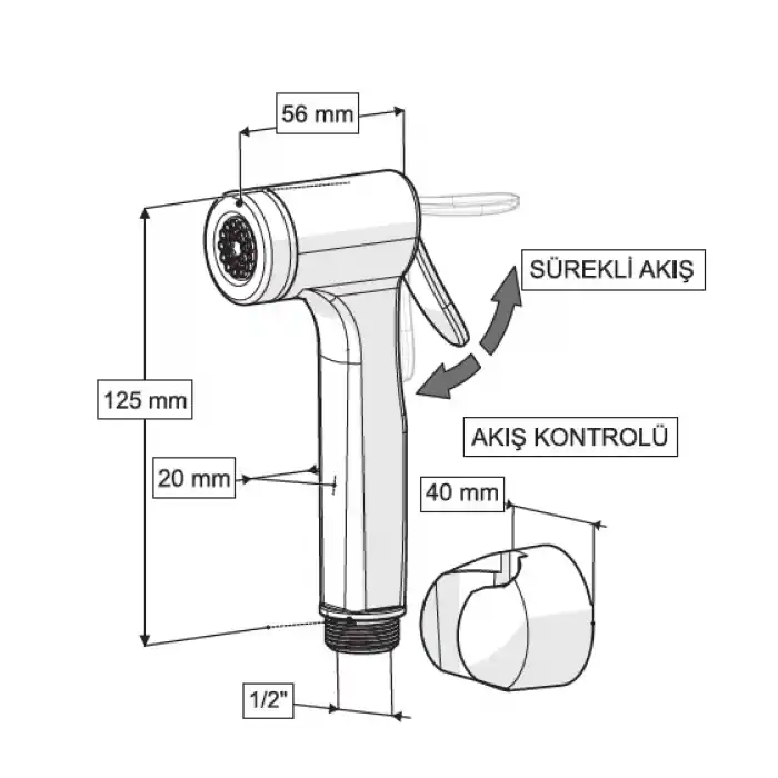 CONSOLATUS PVC HORTUMLU TAHARETMATİK (SİYAH)