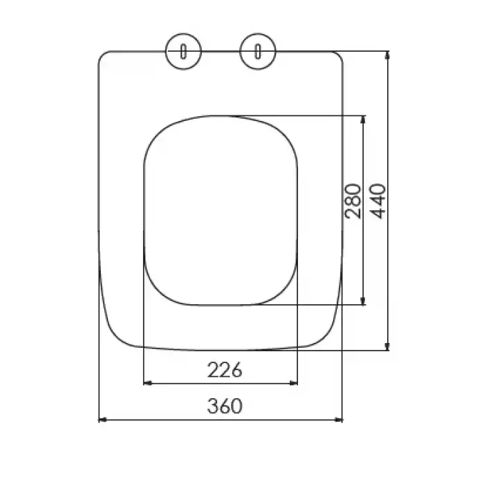 NKP - DIAMOND KLOZET KAPAĞI (YAVAŞ KAPANAN - METAL MENTEŞELİ - ÜSTTEN SIKMALI)
