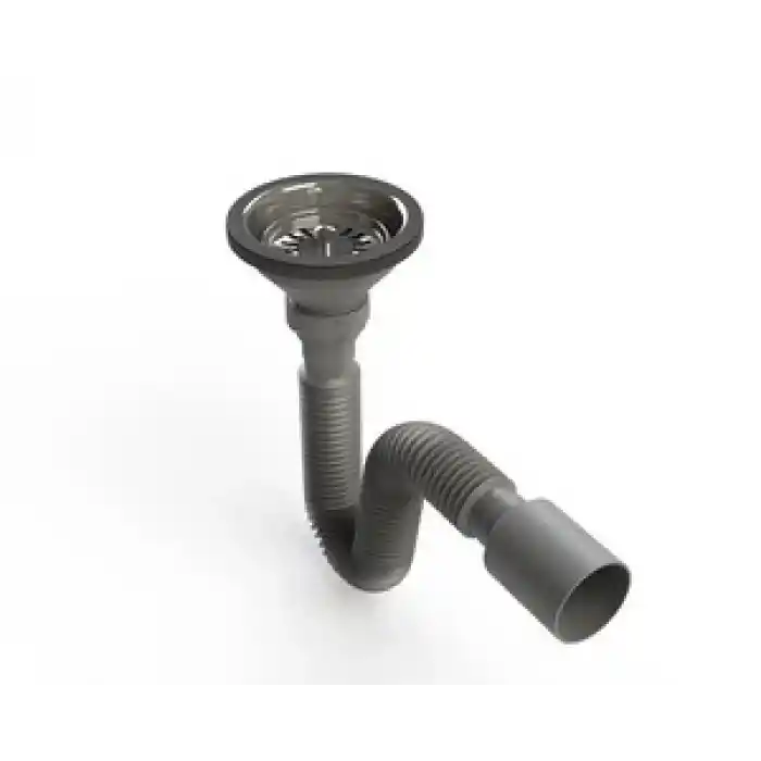 DONAU - ÇÖPMAK KAFALI KÖRÜKLÜ EVYE SİFONU (METAL VİDALI - Q40-50)