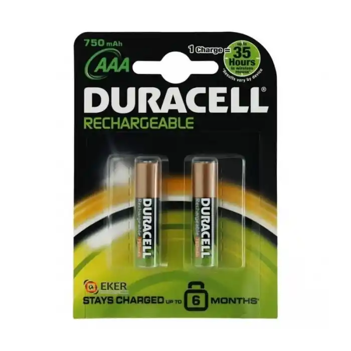 Duracell Şarjedilebilir İnce Kalem Pil 2li AAA 750 mAh