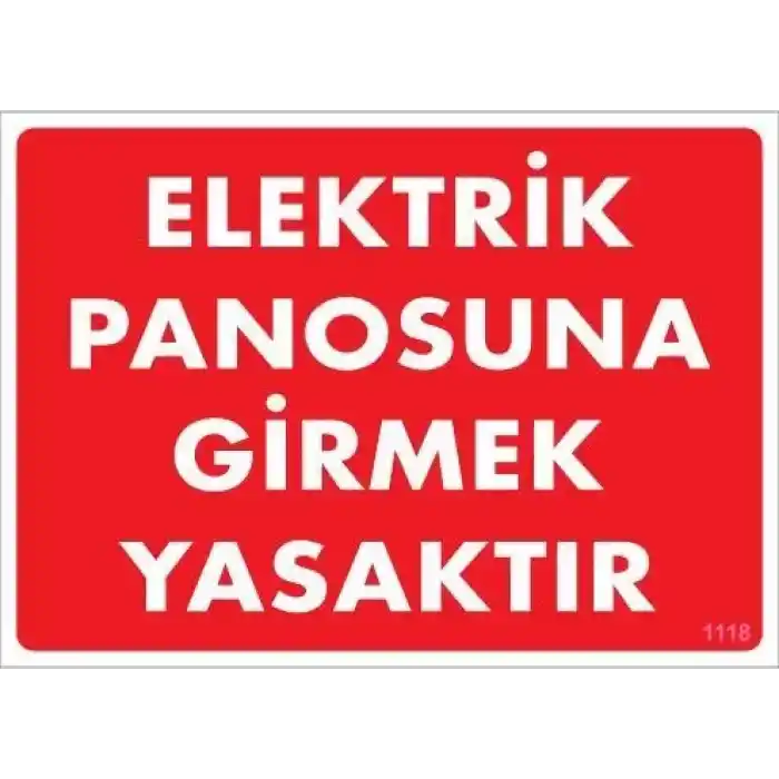 Elektrik Panosu Levhası 25x35 KOD:1118