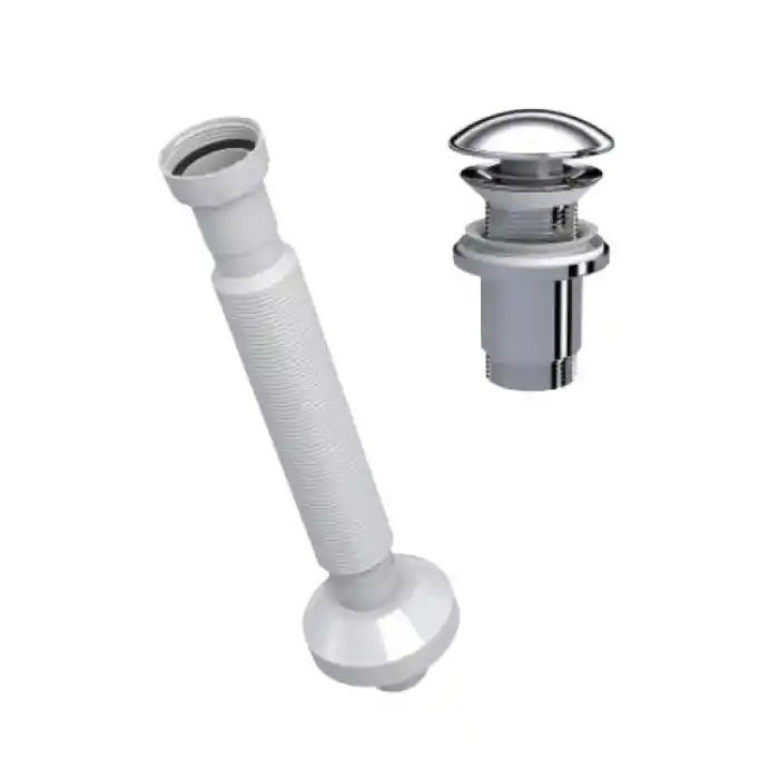 ELİXİR PUP - UP KÖRÜKLÜ SET (PARLAK KROM - SERAMİK BAŞLIK - TAŞMA DELİKSİZ)