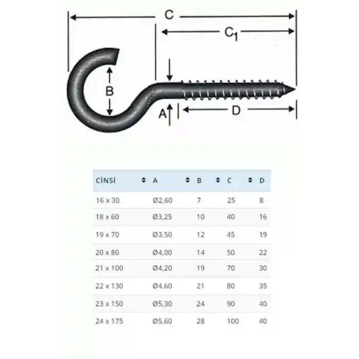 Ennalbur BA22130 22X130 Açık Piton 10 Adet